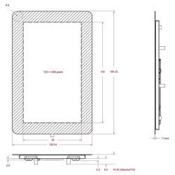 OFFICIAL Raspberry Pi Touch Display 2 - Resolution 7201280 Pixels LCD 7 Touchscreen